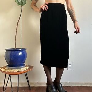 Vintage Velvet Pencil Skirt